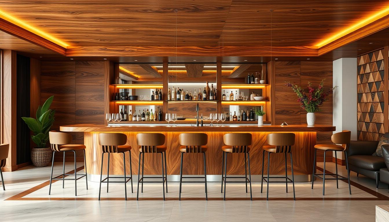 teak wood bar