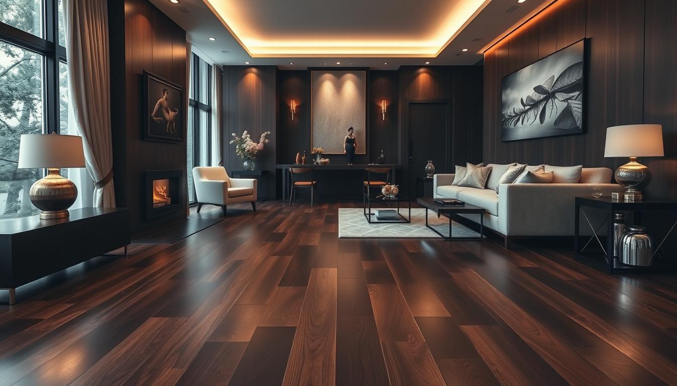 dark wood flooring