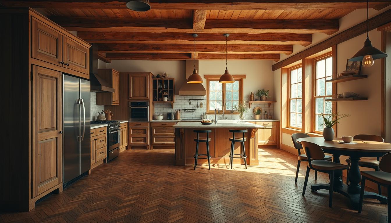 herringbone wood flooring