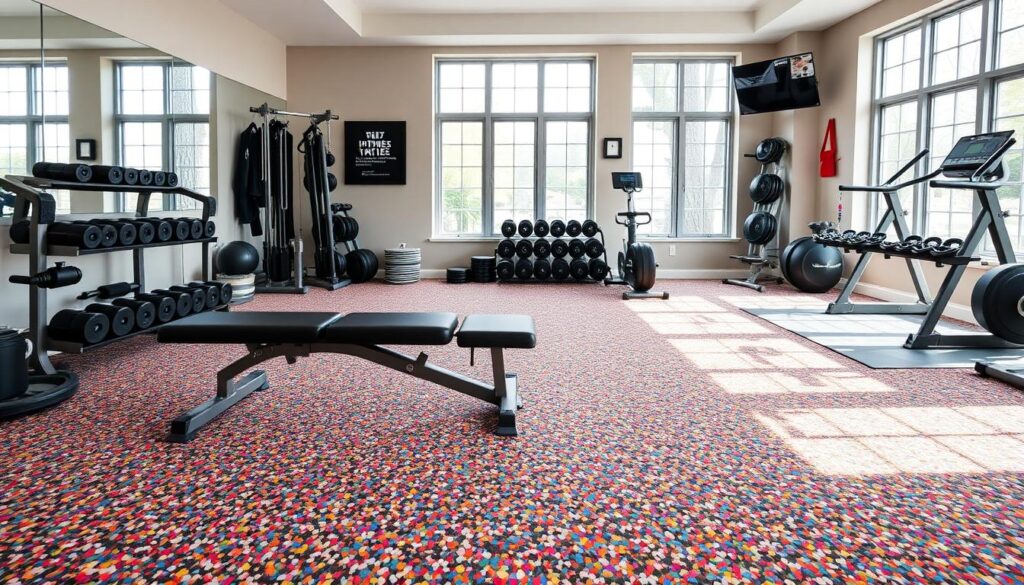 confetti flooring homegym