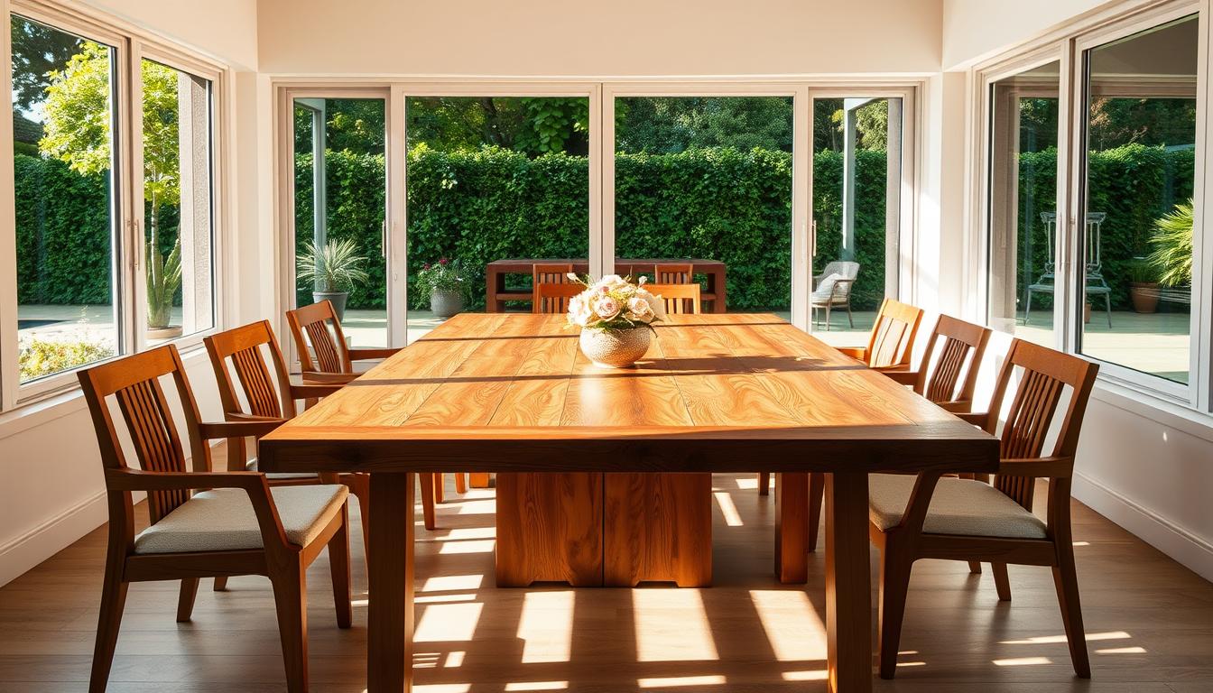 teak wood table and chairs