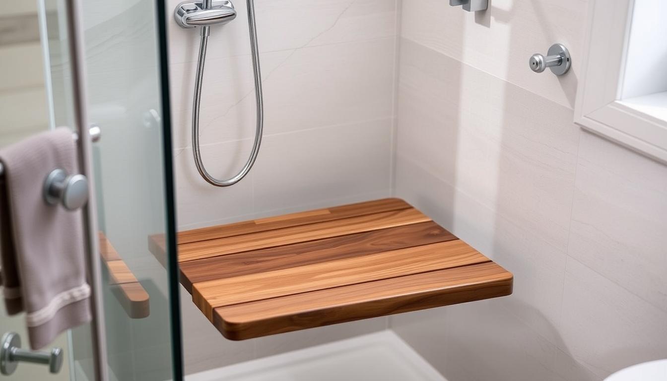 Teak Wood Shower Seat