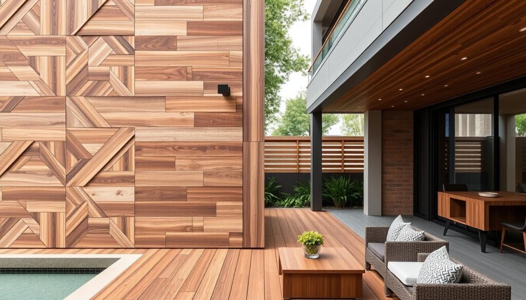 outdoor wood paneling